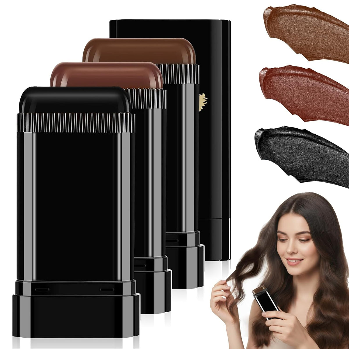 Bâton Colorant Capillaire – Cache Cheveux Blancs Instantanément